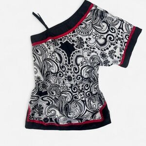 Y2K Whimsigoth One Shoulder Going Out Top